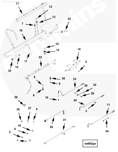 Cummins 3642489 Wiring Harness - Truck To Trailer