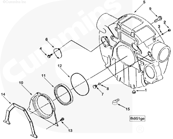 Cummins 3914425 Flywheel Housing - Truck To Trailer