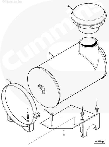 Cummins 3919520 Air Cleaner Bracket - Truck To Trailer