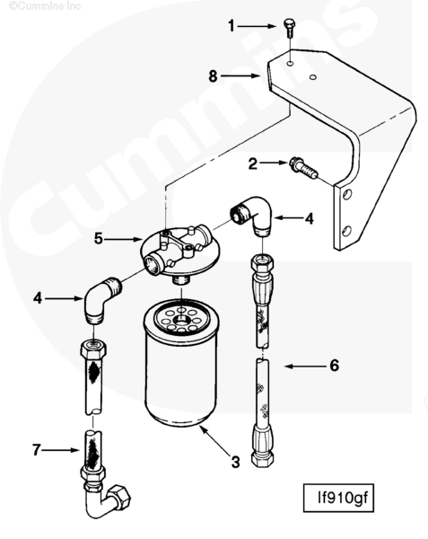 Cummins 3919809 Filter Bracket - Truck To Trailer