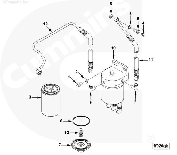 Cummins 3924392 Flexible Hose - Truck To Trailer