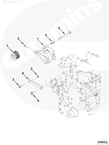 Cummins 3943860 Alternator Support - Truck To Trailer