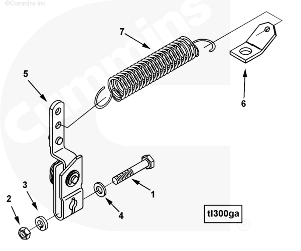 Cummins 4000628 Tension Spring - Truck To Trailer