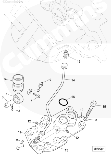 Cummins 4010891 Lubricating Oil Supply Tube - Truck To Trailer