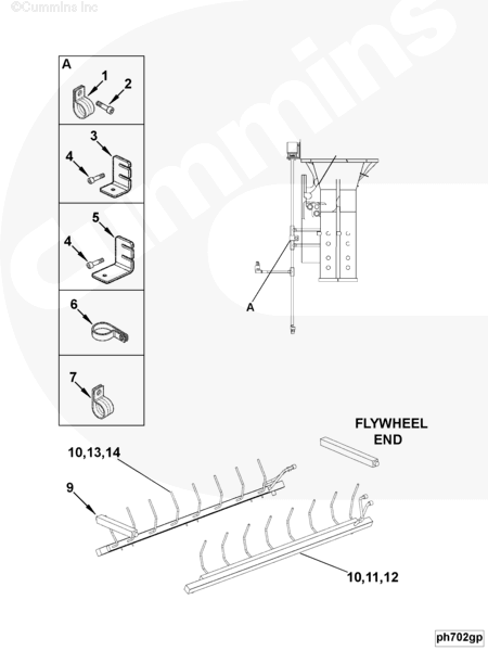 Cummins 4011981 Conduit Bracket - Truck To Trailer