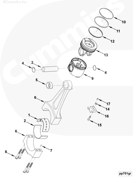 Cummins 4013045 Piston Top - Truck To Trailer