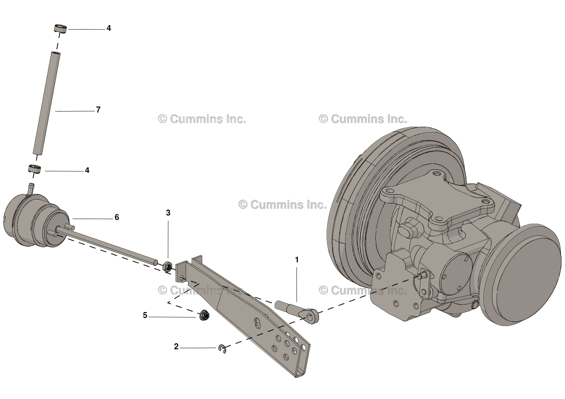 Cummins 4030102 Wastegate Actuator Kit - Truck To Trailer