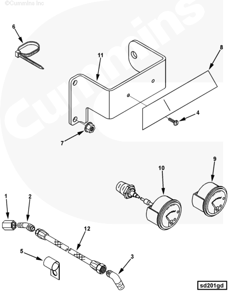 Cummins 4078445 Flexible Hose - Truck To Trailer