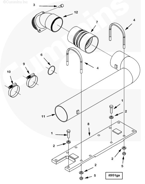 Cummins 4096026 Connection Bracket - Truck To Trailer