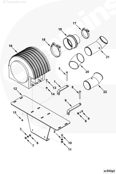 Cummins 4104719 Air Inlet Tube - Truck To Trailer