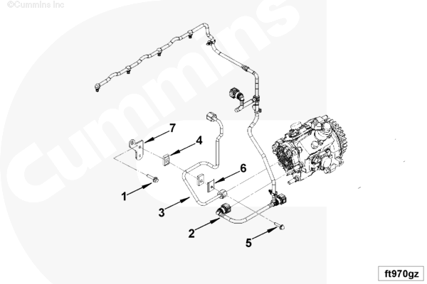 Cummins 5395985 Fuel Drain Tube - Truck To Trailer