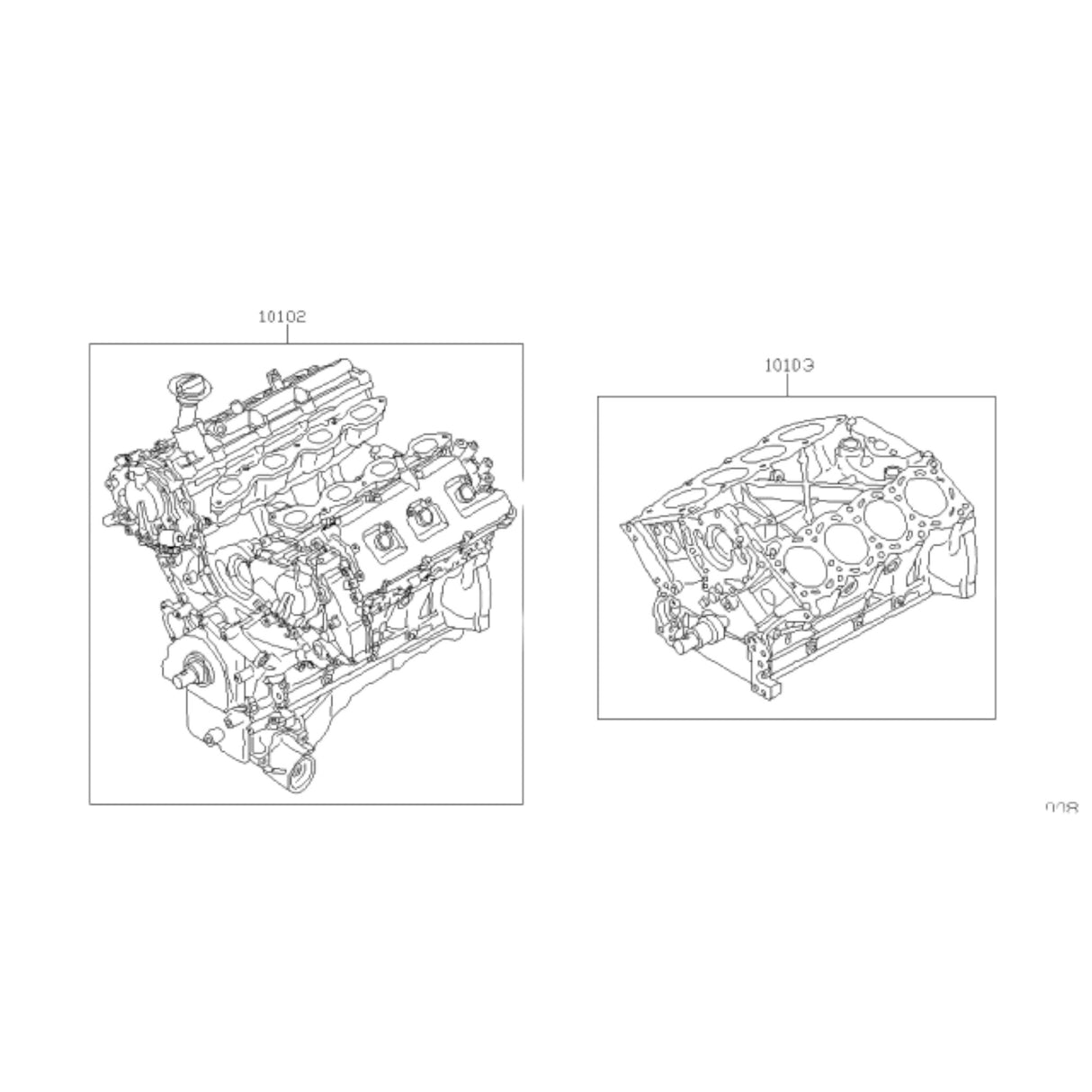 10102-CR9A0 Nissan Engine Assembly-Bar