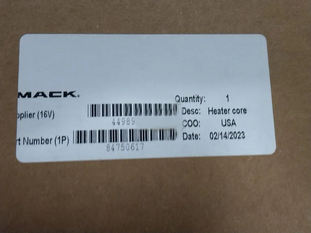 84750617 Genuine Volvo Heater - Truck To Trailer