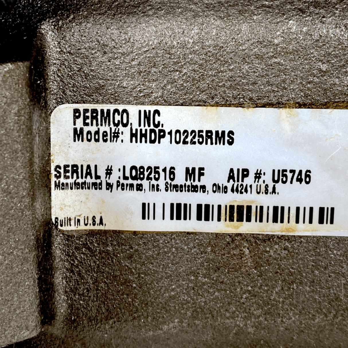 Dp10225Rms Genuine Permco Dump Pump 4 Bolt Direct Mount Manual Shift - Truck To Trailer