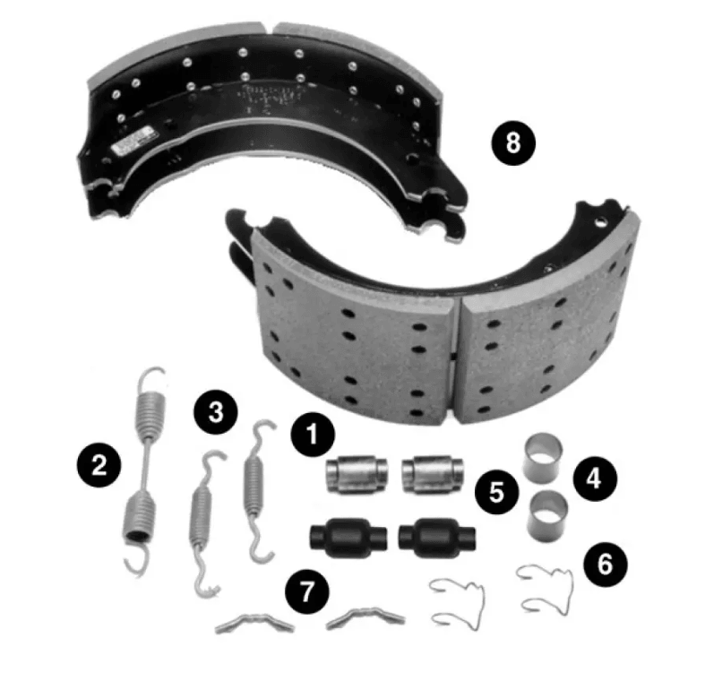 KSR2024515Q Rockwell Brake Shoe - Service Brake Shoe And Lining Kit - Truck To Trailer