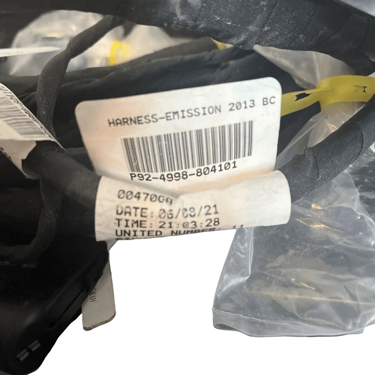 P92-4998-804101 Genuine Paccar Emission Harness B-Cab - Truck To Trailer