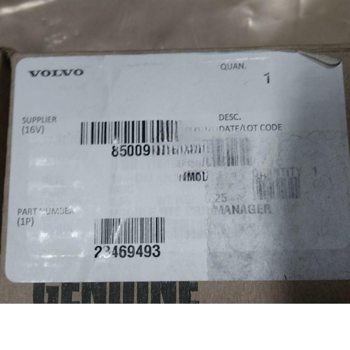 23469493 Genuine Volvo Control Unit