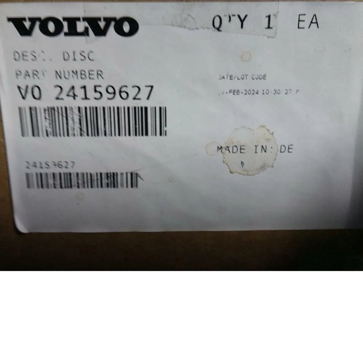 24159627 Genuine Mack Disc - Truck To Trailer