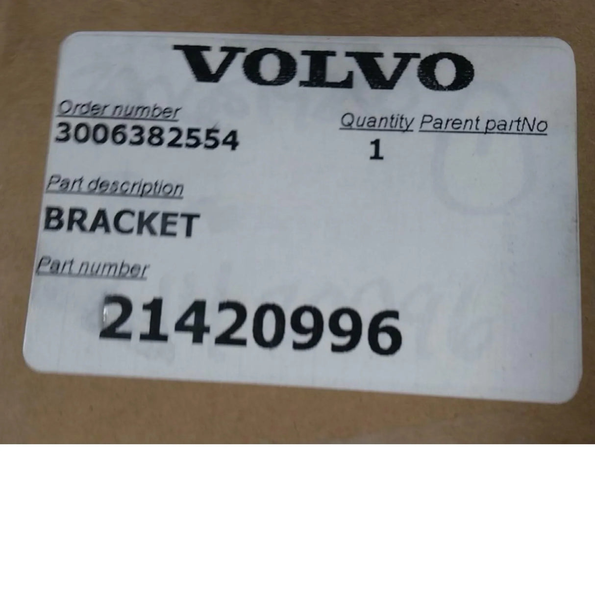 21420996 Genuine Volvo Bracket - Truck To Trailer