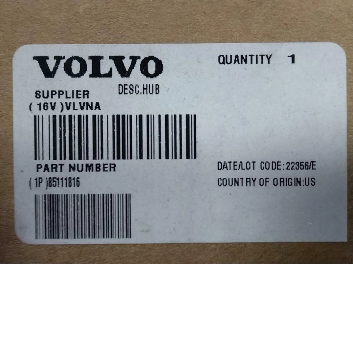 85111816 Genuine Mack Hub - Truck To Trailer