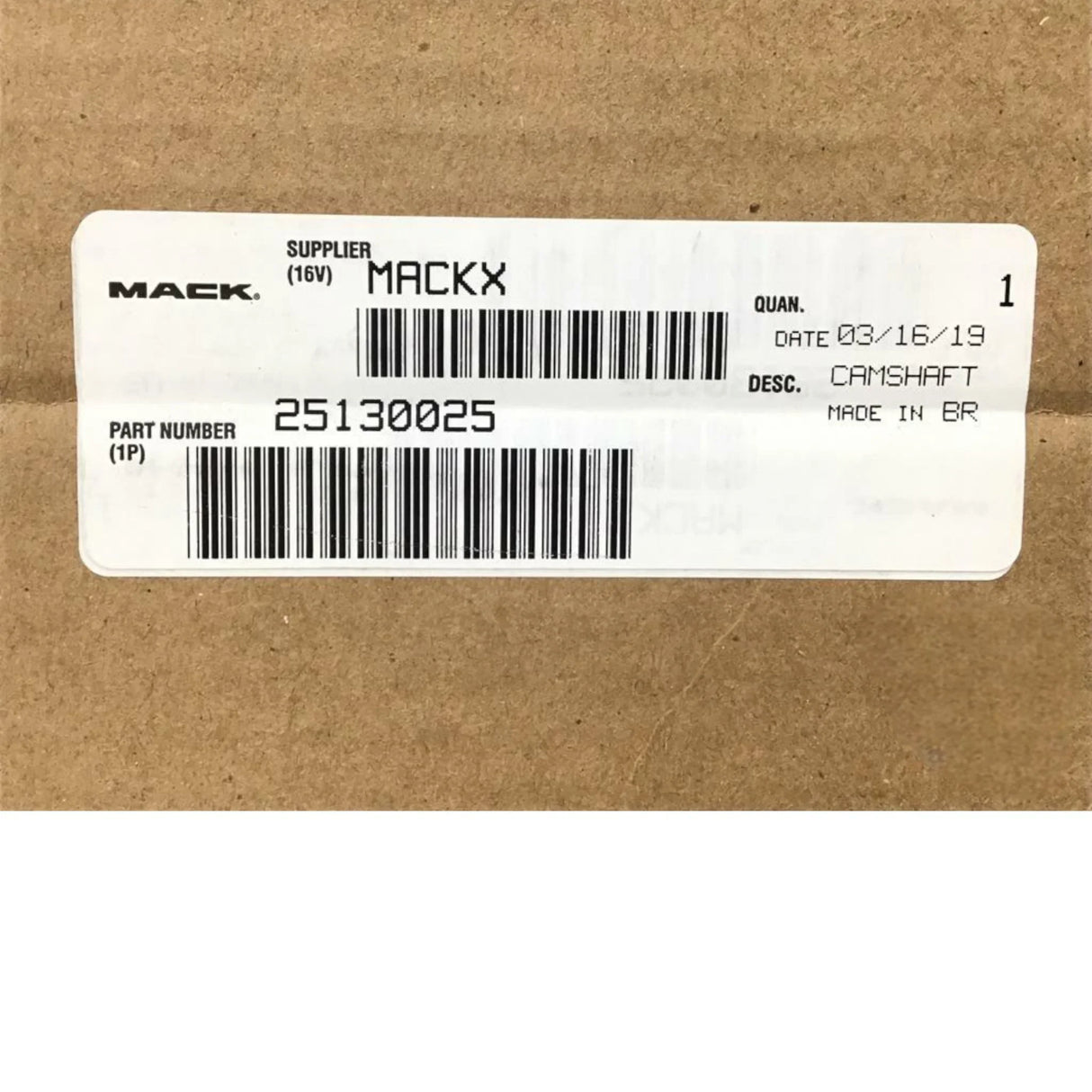 25130025 Genuine Mack Camshaft - Truck To Trailer