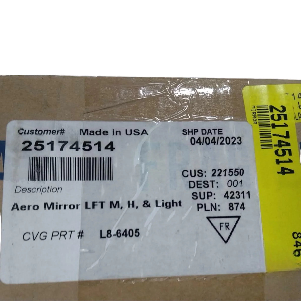 25174514 Genuine Volvo Mirror - Truck To Trailer