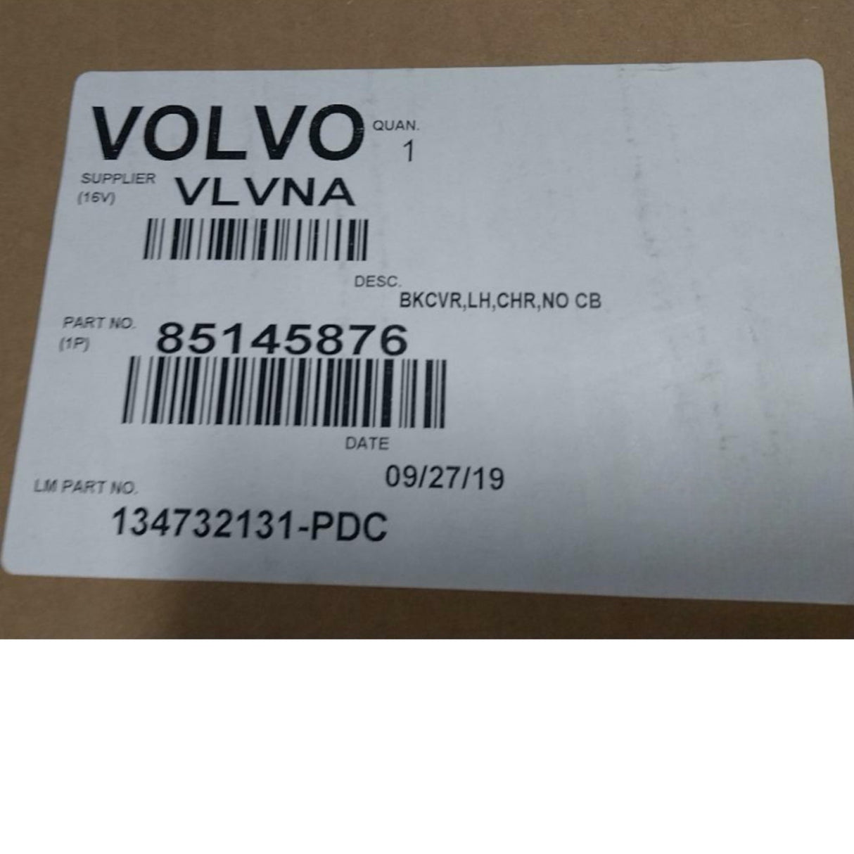 85145876 Genuine Volvo Left Mirror Back Cover