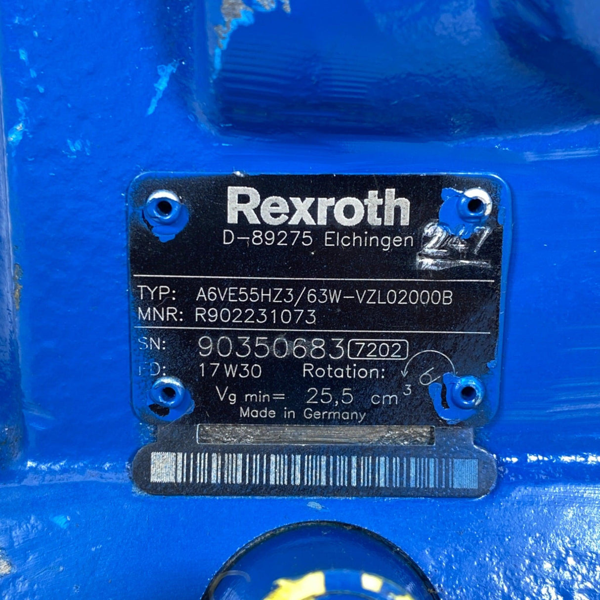 R902231073 Genuine Rexroth Axial-Piston Motor A6VE55H23/63W-VZL02000B - Truck To Trailer