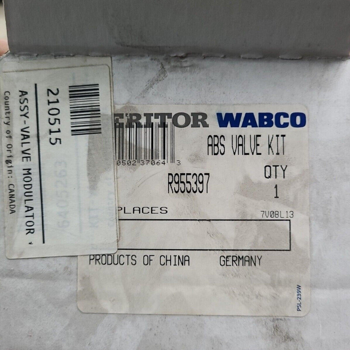 R955397 Genuine Wabco ABS Valve Kit 24V Truck To Trailer