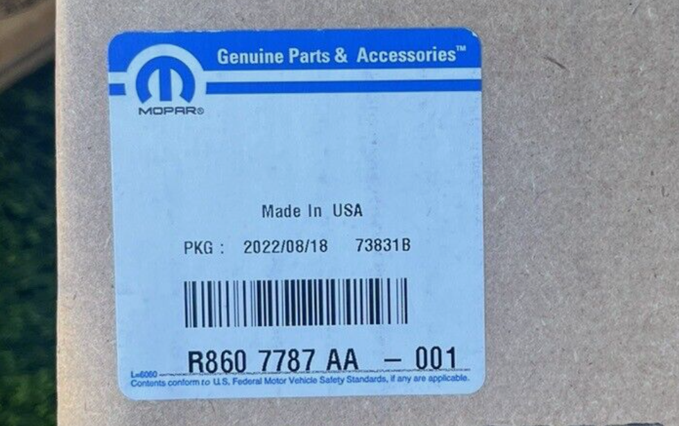 R8607787AA Genuine Mopar EGR Exhaust Gas Recirculation Valve