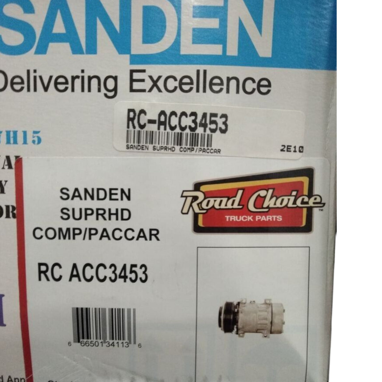 RC ACC3453 Genuine Sanden A/C Compressor U4080