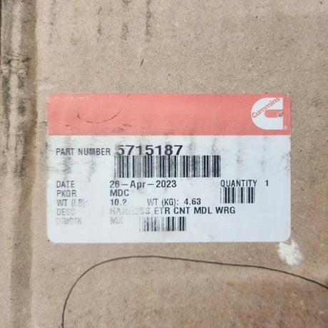 5715187NX Genuine Cummins Engine Control Module Wiring Harness - Truck To Trailer