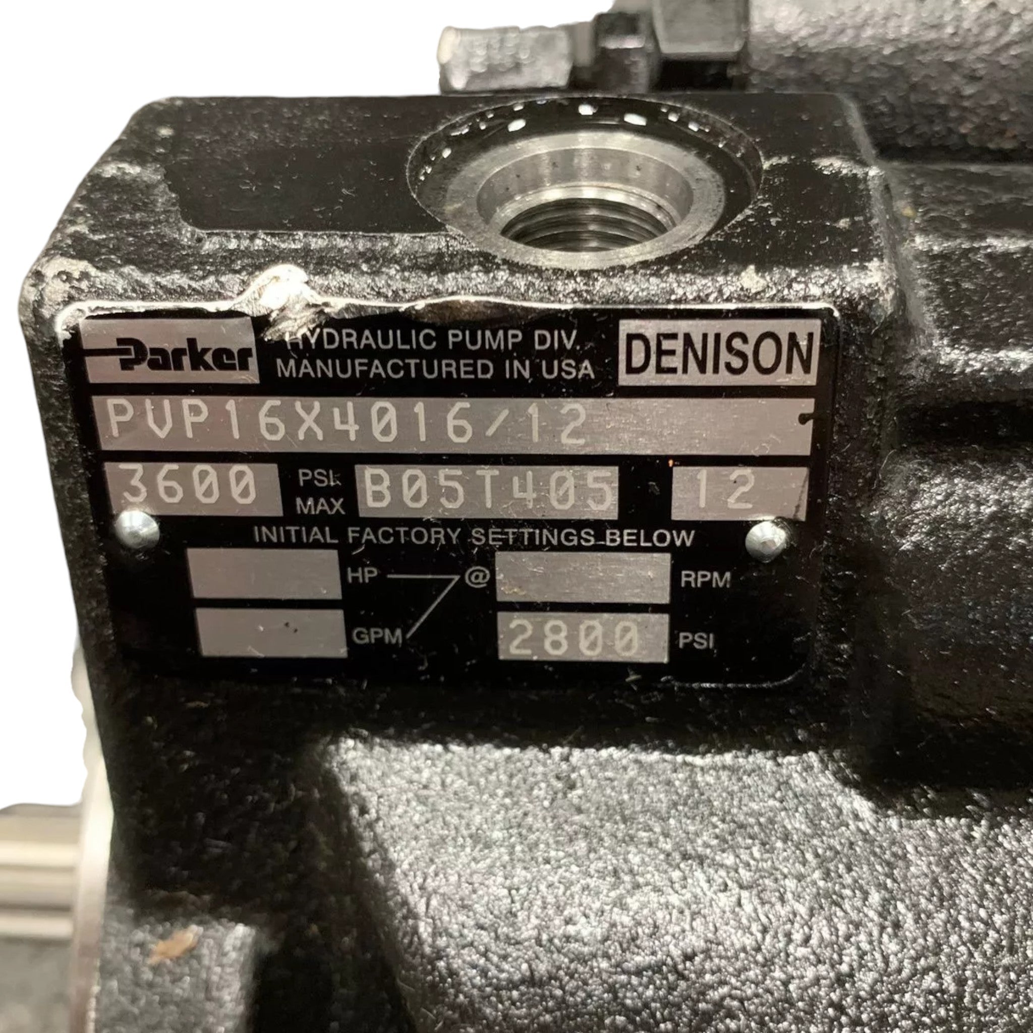 PVP16X4016/12 Genuine Parker Hydraulic Pump PVP16 – Truck To