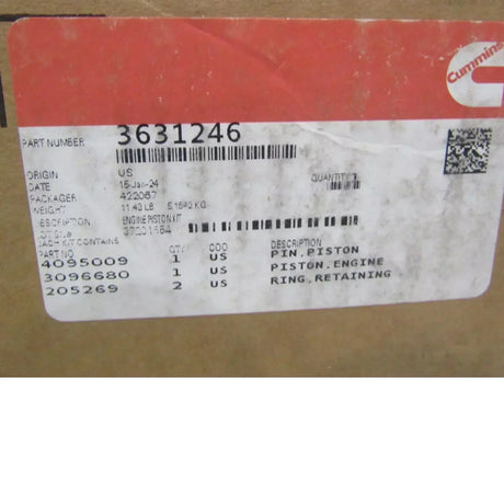 3096680 Genuine Cummins Engine Piston Kit - Truck To Trailer