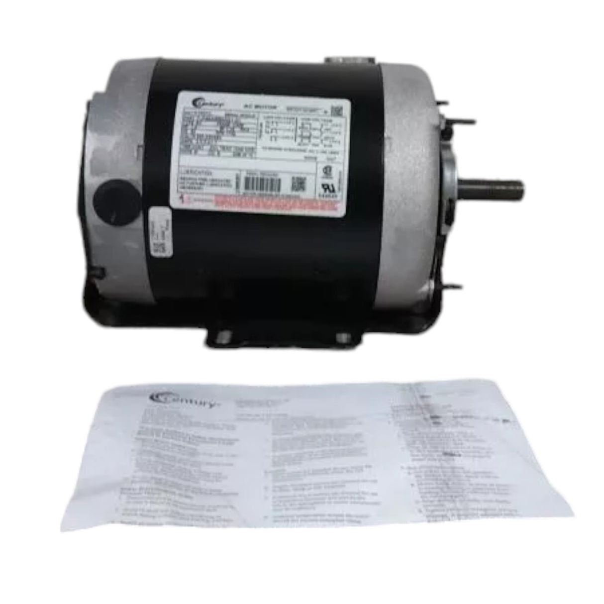 H1031L Century Belt Drive Motor 1 HP 1725 RPM 200-230/460VAC 3-Phase