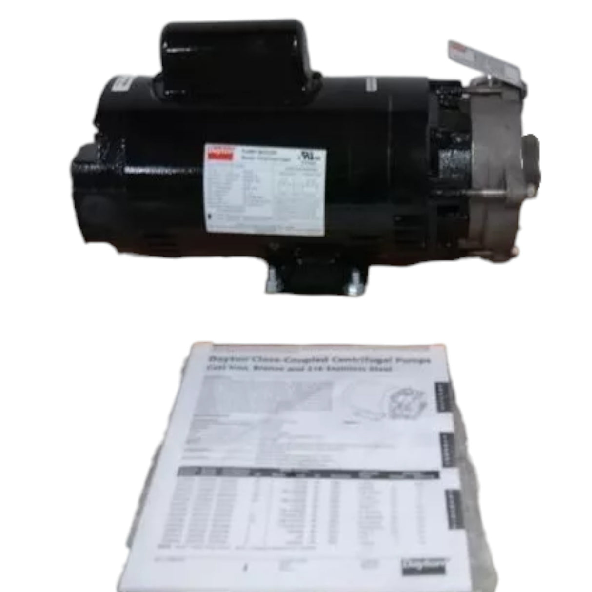 2ZWU6 Dayton Centrifugal Pump 1-1/2 HP 3450 Max RPM 115/208-230VAC