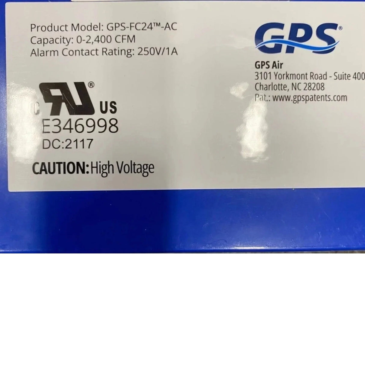 GPS-FC24-AC Genuine GPS Air Ionization System - Truck To Trailer