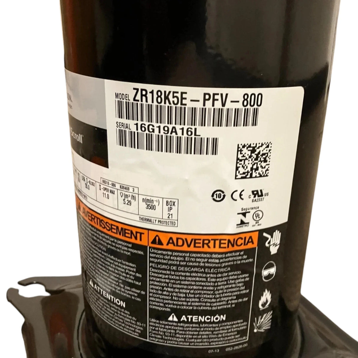ZR18K5E-PFV-800 Copeland Scroll Compressor - Truck To Trailer