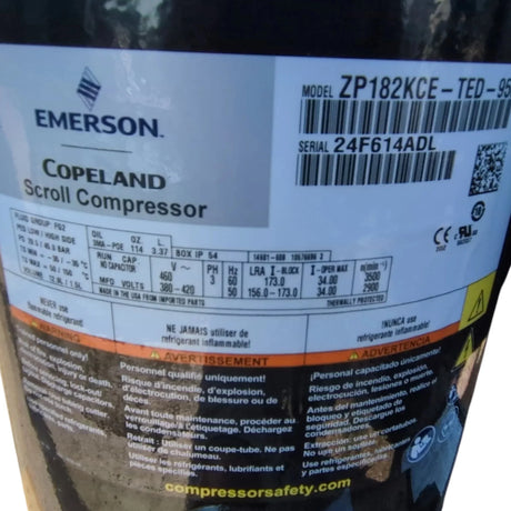 ZP182KCE-TED-950 Copeland Scroll Compressor - Truck To Trailer