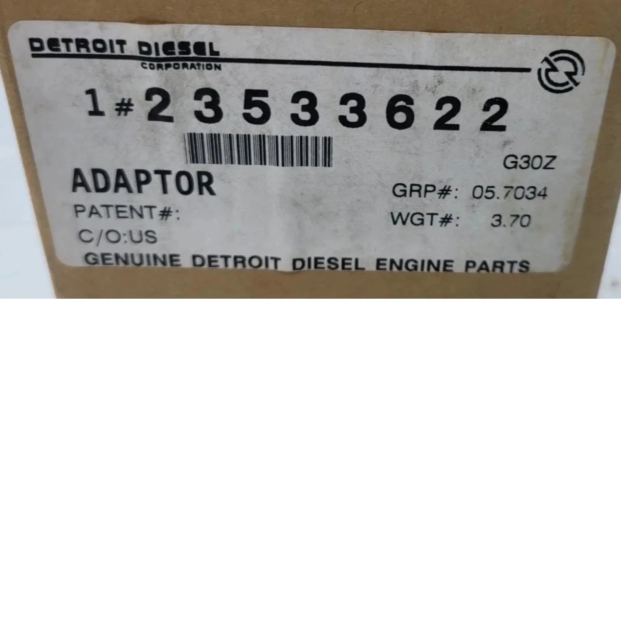 23533622 Genuine Detroit Diesel Adaptor - Truck To Trailer