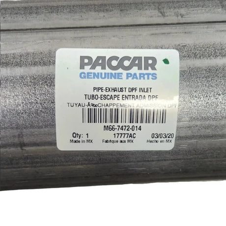 M667472014 Genuine Paccar DPF Diesel Particulate Filter Inlet Pipe - Truck To Trailer