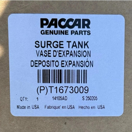 T1673009 Genuine Paccar Radiator Surge Tank - Truck To Trailer