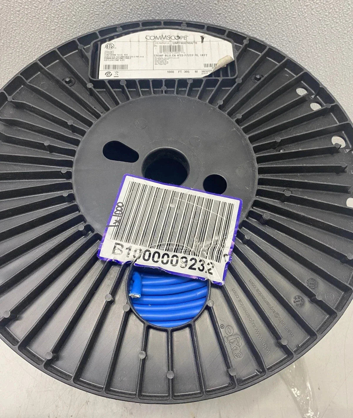 CS34P BLU C6 4/23 F/UTP RL 1KFT Commscope Cable 1000FT - Truck To Trailer