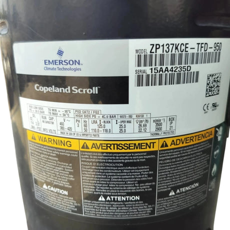 ZP137KCE-TFD-950 Copeland Scroll Compressor - Truck To Trailer