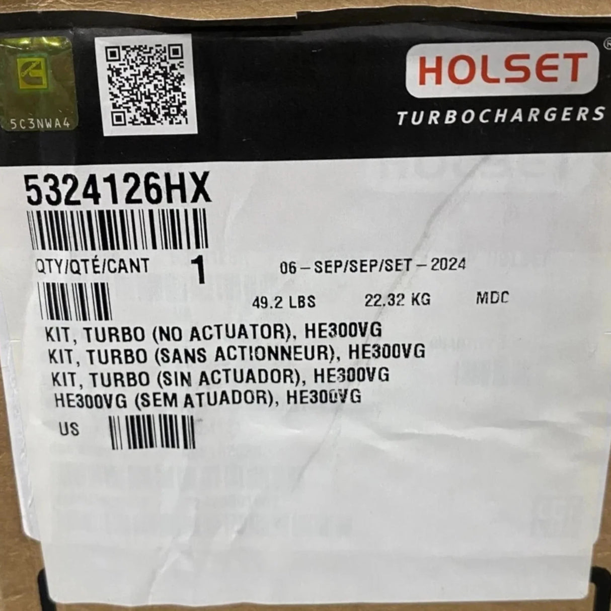 5324126HX Genuine Holset Turbocharger HE300VG - Truck To Trailer