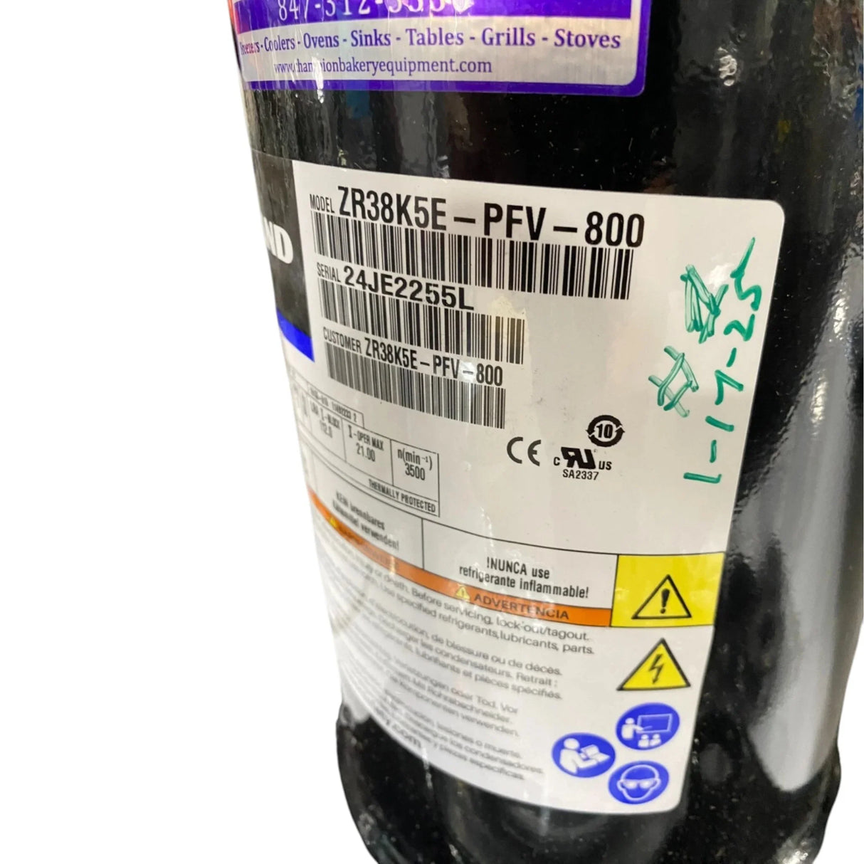ZR38K5E-PFV-800 Genuine Copeland Scroll Compressor - Truck To Trailer