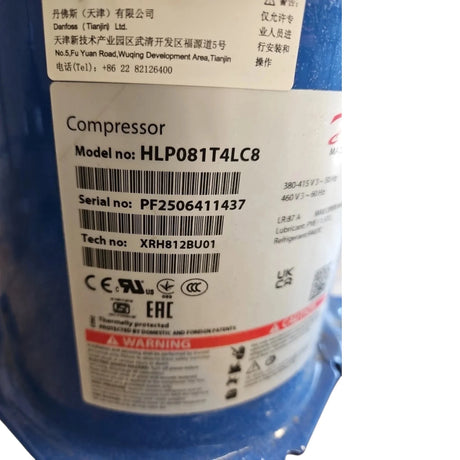 HLP081T4LC8 Genuine Danfoss Scroll Compressor - Truck To Trailer