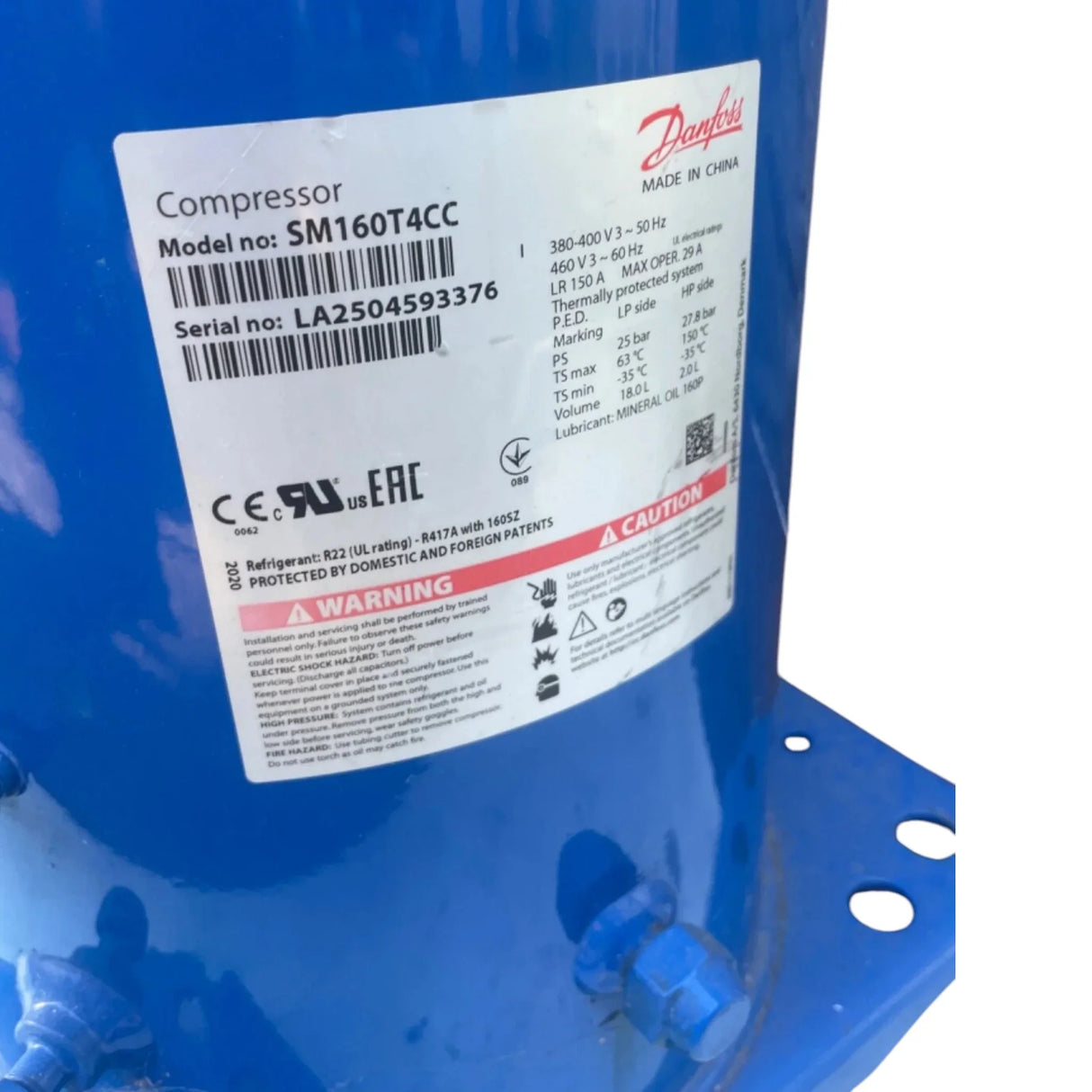 SM160T4CC Genuine Danfoss Scroll Compressor - Truck To Trailer