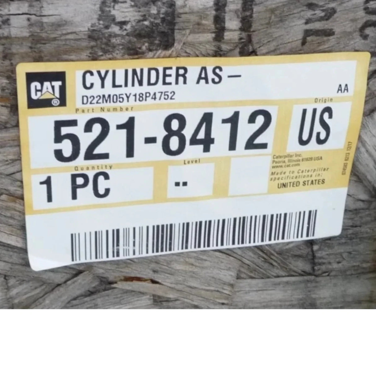 5218412 Genuine Cat Right Side Tilt Cylinder