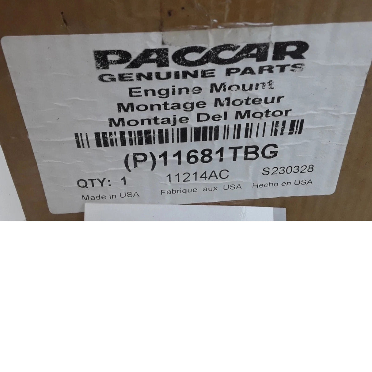 11681TBG Genuine Paccar Rear Engine Mount Assembly Fits